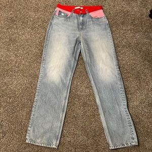 Calvin Klein pink/red denim jeans - 28